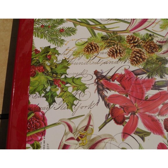 Lacqured Tray Michel Design Works Christmas Holiday 19 x 13 x 2 Decoupage Wooden - Picture 7 of 16